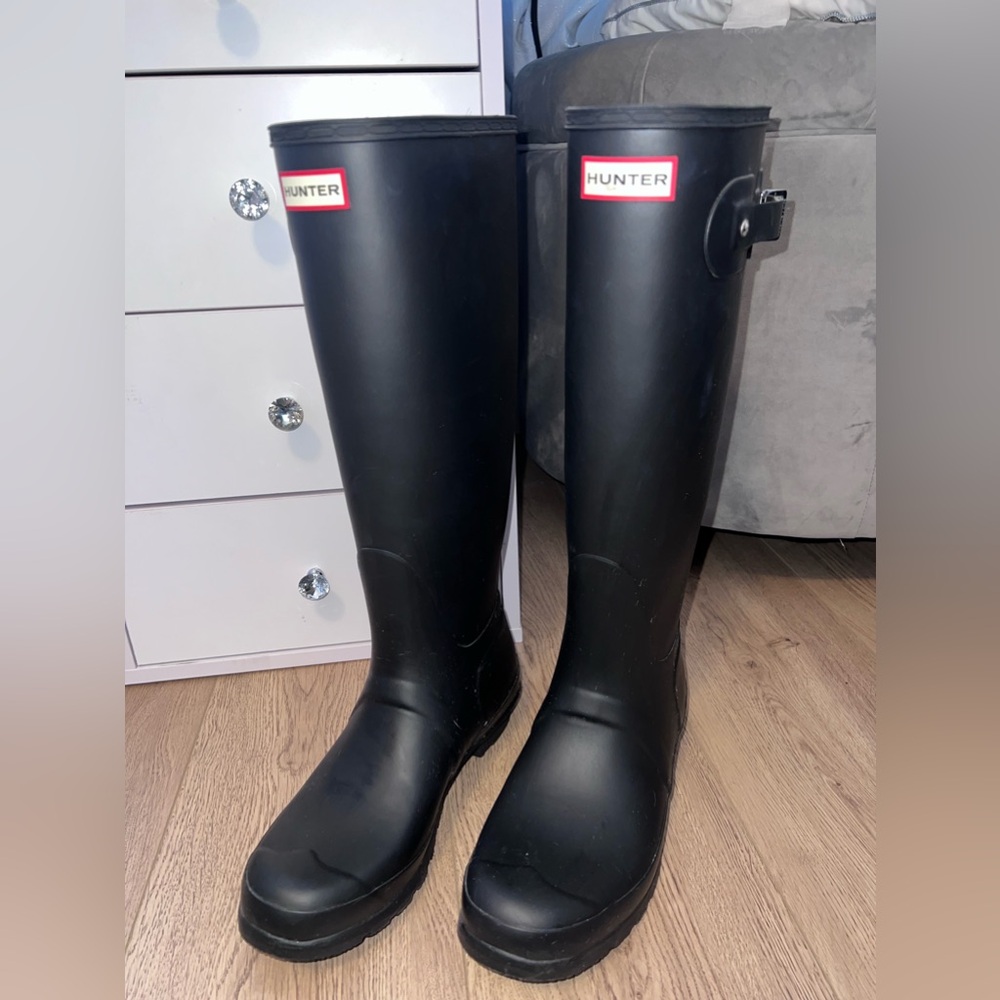 Hunter Rainboots Tall Matte Black